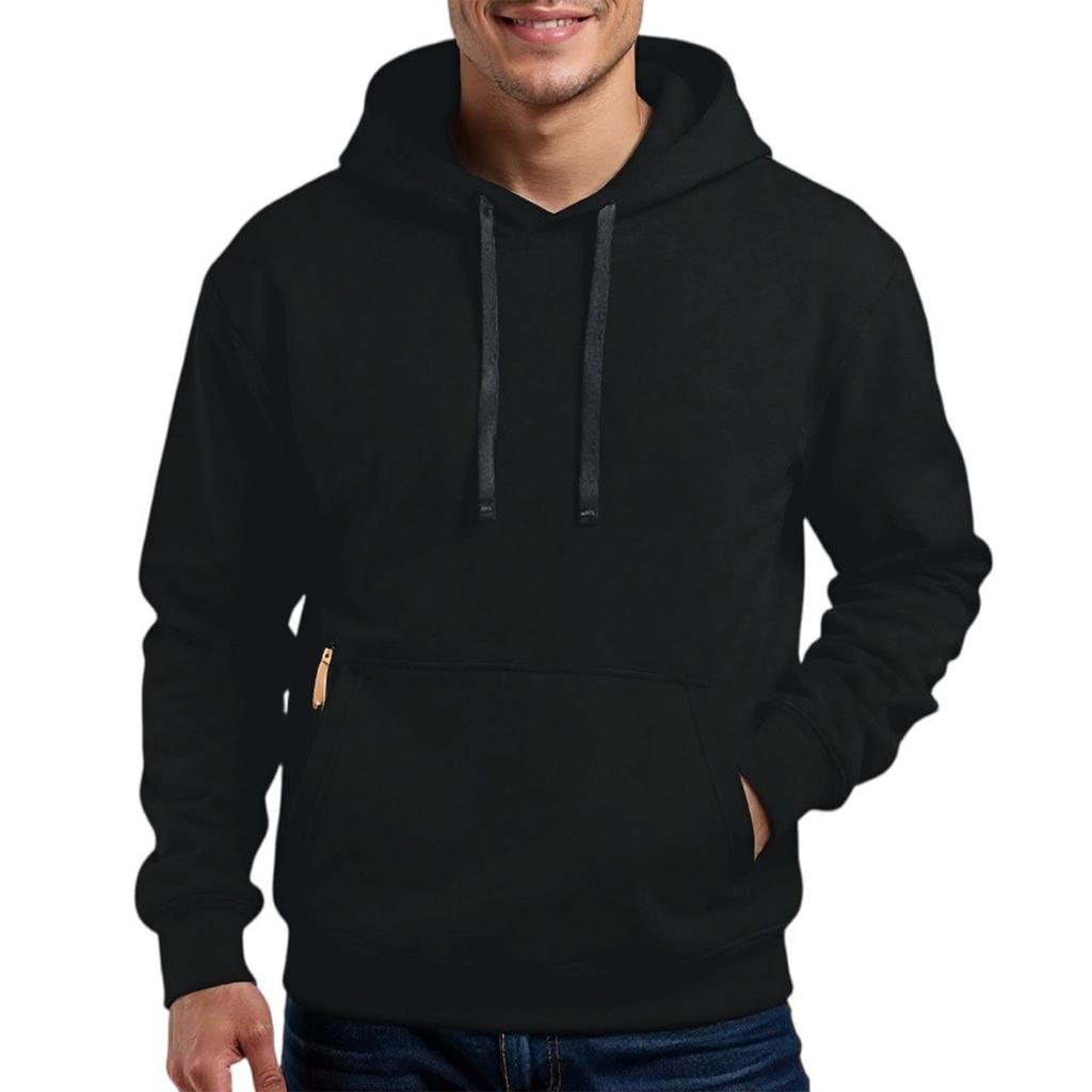 Men's Pullover Hoodie For Spring Trendy Hooded Casual Hoodie