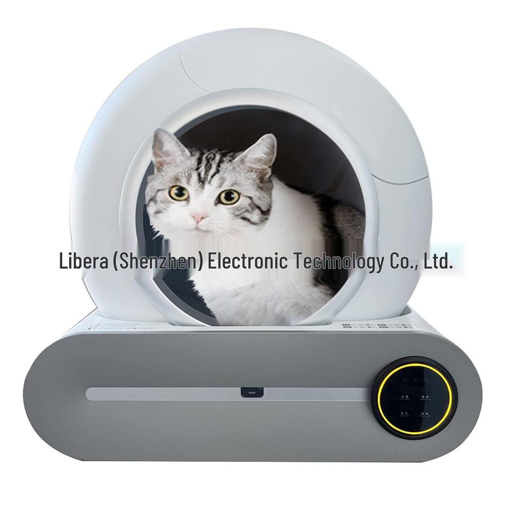 Smart Enclosed Cat Litter Box with Automatic Scooper and Splash Guard