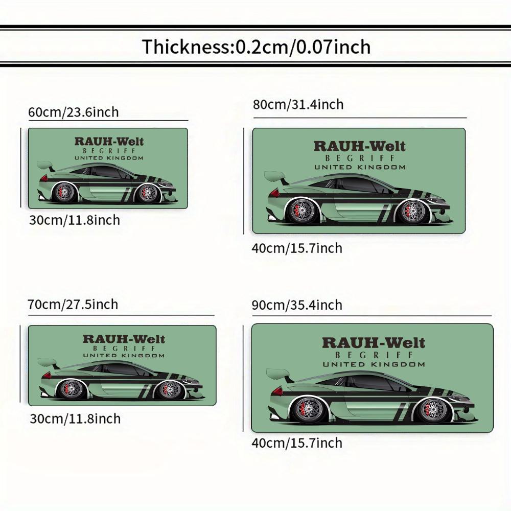 Cool Car Design Mouse Pad Large Computer Office Game Table Mat XXL Rubber Antislip Stitched Edges Keyboard Mats Long Desk Pads