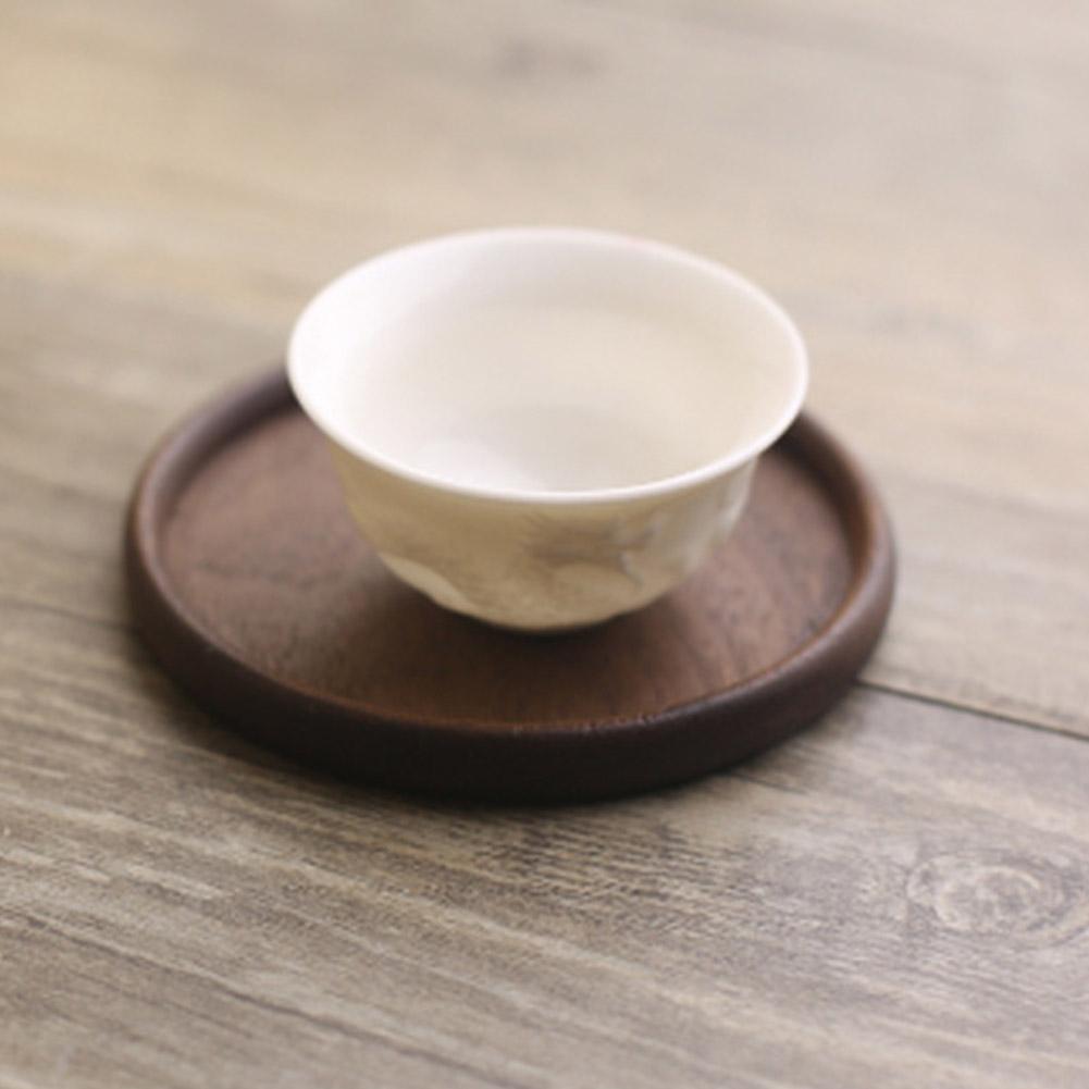 1PC Wooden Coaster Tea Coffee Cup Pad Walnut Wood Coasters Durable Heat Resistant Round Bowl Teapot Mat Home Placemats Decor