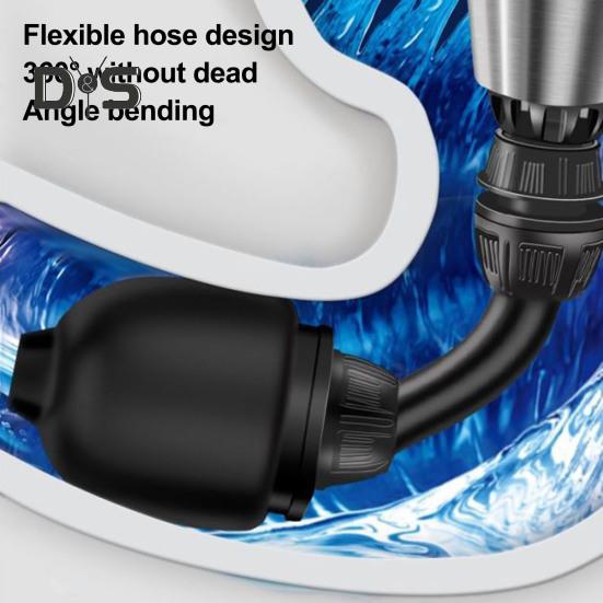 Toilet Plunger Air Pressure Indicator Stainless Steel Drain Clog Remover Tool with 4 Dredge Heads High-Pressure Air Plunger