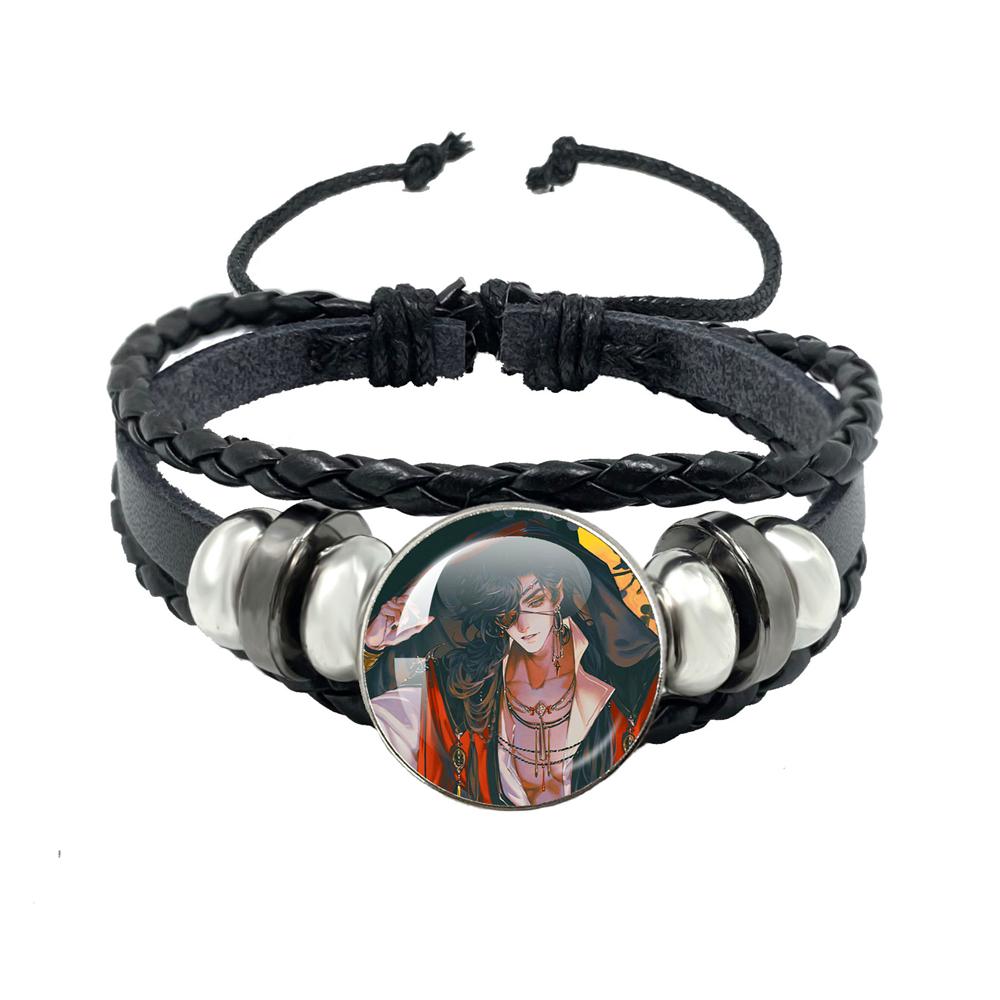 

Heaven Official’s Blessing Leather Bangle Bracelet Hua Cheng Xie Lian Anime Tian Guan Ci Fu Jewelry Gift Bracelets Gifts To Fan