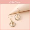 Fashion Trend Alloy Rhinestone Angel Dangle Earrings
