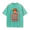Vintage "Hugs" Snake Boy Print Washed Brown Retro Funny Casual T Shirt