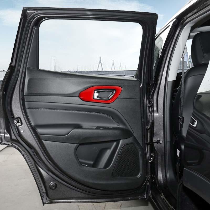 ABS Interior Door Handle Decoration Cover Sticker Fit For Jeep Compass 2021 Up Interior Accessories