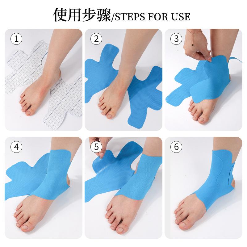 Precut Kinesiology Ankle Tape, Pain Relief, Prevent Ankle Sprain, Elastic Athletic Tape Provide Support