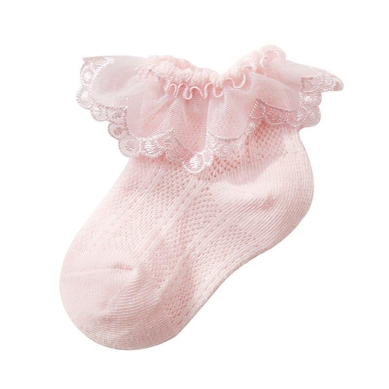 Nowe krótkie skarpetki do kostek dla dziewczynki lato cienka czesana bawełna dziecko księżniczka taniec koronkowe skarpetki dziewczyna dla 3-12 maluchów skarpetki dziecięce