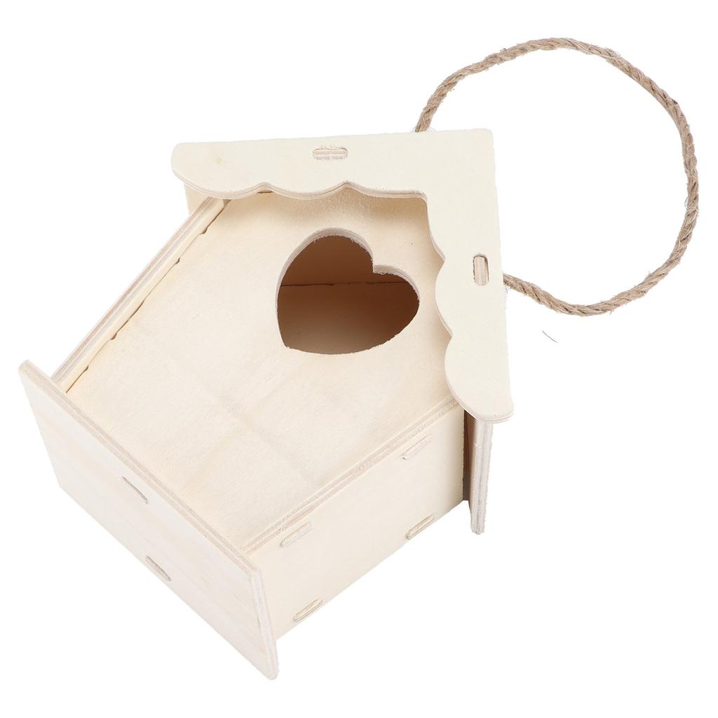 Wooden Birdhouse Kit DIY Paintable Birdhouse Building Kit for Kids Own Crafts DecorationCarving