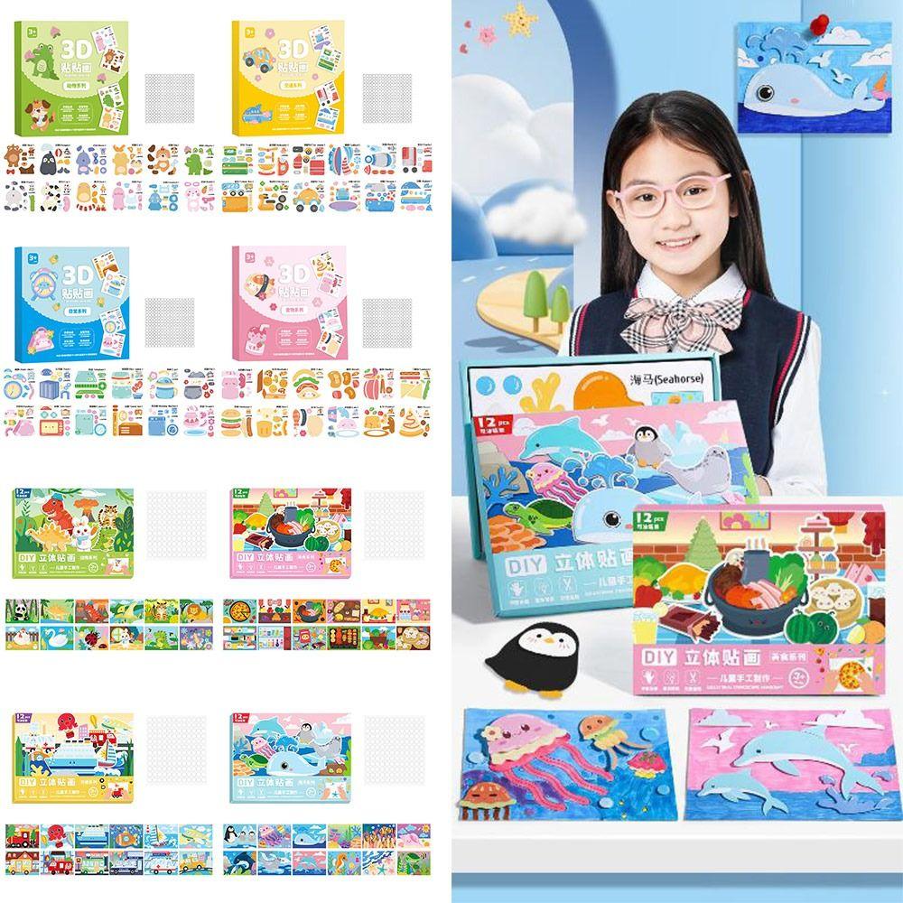 Enlightenment Children's Fun Cartoon Stickers Multicolor Early Learning Toy For Kids
