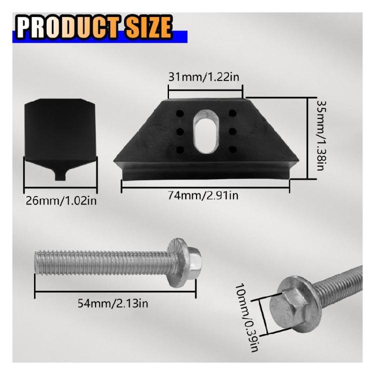 Base Clamp Battery Hold Down Bracket with Stainless Bolt Easy Installation Car Battery Hold Down Kit 14005061