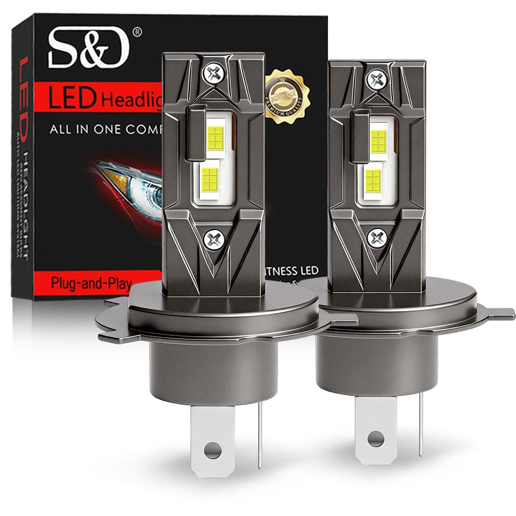 2Pcs 20000LM H4 H7 LED Headlight Bulbs 1:1 Mini Canbus H1 H11 H8 Led Lamp 9005 HB3 9006 HB4 Car Headlamp Fanless DRL Light Auto Fog Lamps 6500K White