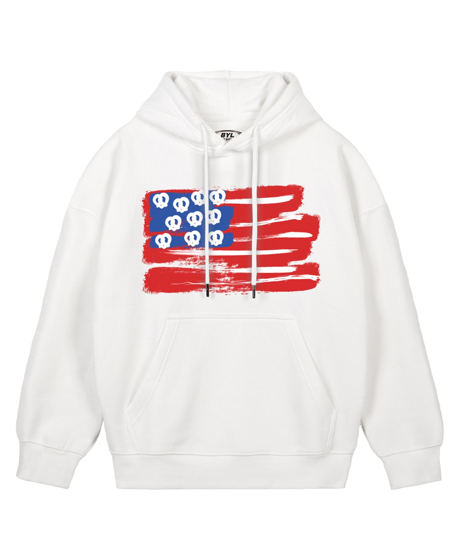 Biel American Flag Pretzel Hoodie White L