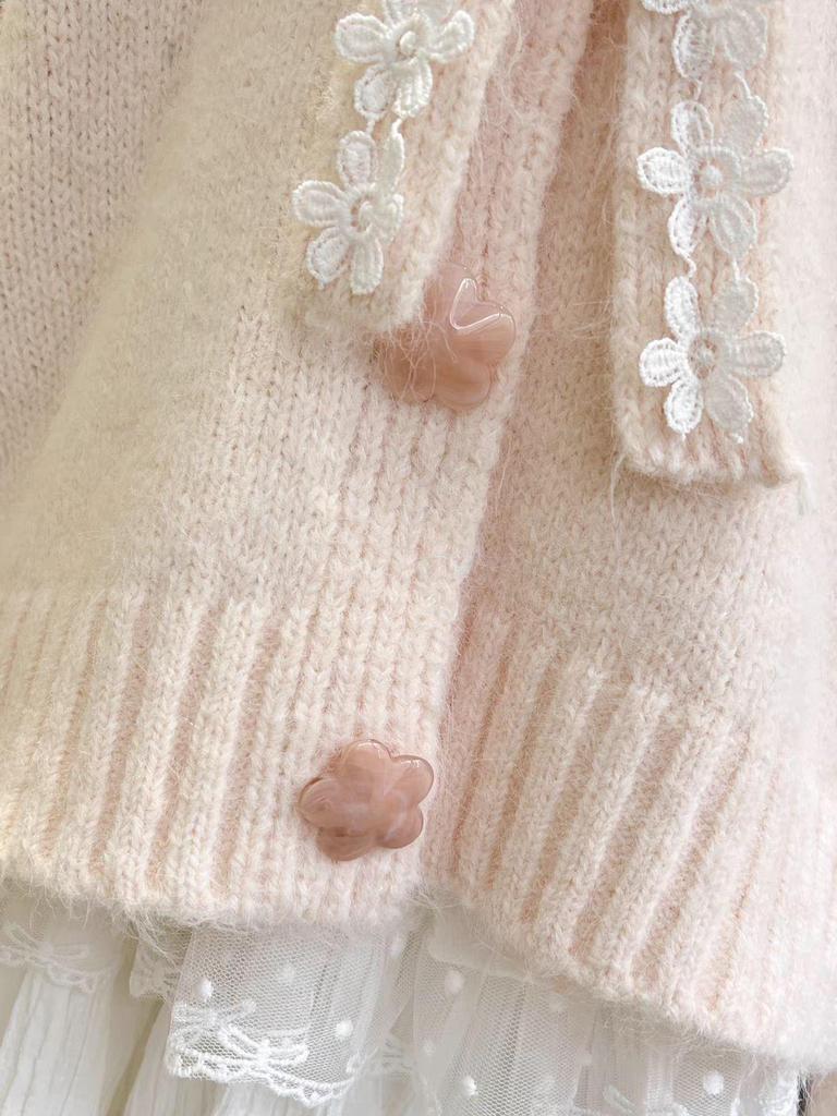 Loose Knit Bowknot Cardigan for Women - Korean Style, Spring/Autumn Sweater Top