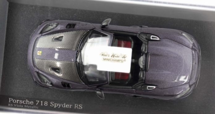 Model Art COLLAB64 MINICHAMPS X Tarmac Works Porsche 718 Spyder RS Viola Metallic Finished Model Paul's - 1/64 T64MC-008-VM