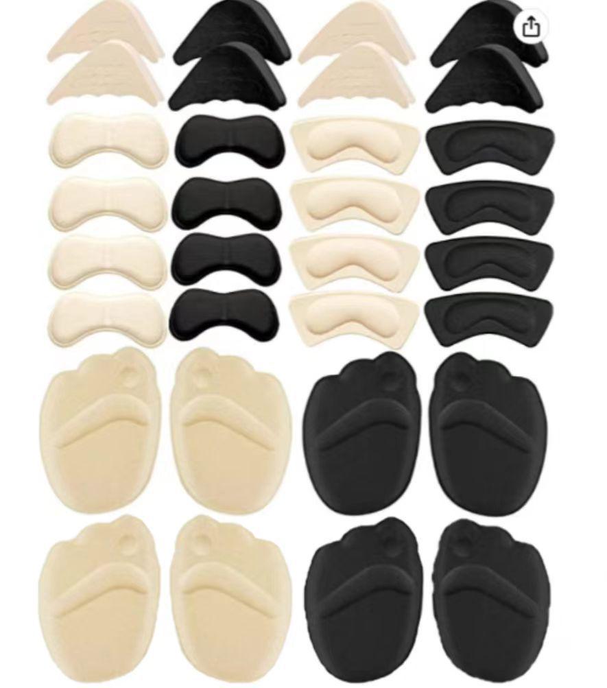 Forefoot Pad & Heel Sticker Set: Anti-Wear, Breathable, Half-Size Cushion with Toe Plug