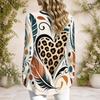 Ladies Plus Size Long Sleeve Casual Tee Metal Ring Neck Feature For Everyday Casual Styling