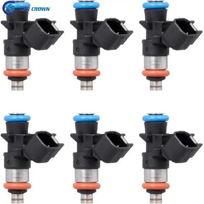 Car Crown Fuel Injector 4 Holes Compatible with 2014-2017 Jeep Cherokee 3.2L V6 Replaces OE 0280158313 04627794AA (Set of 6)