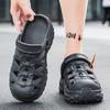 Herren Sandalen Sommer Dicke Sohle Clogs Garten Hausschuhe EVA Rutschfest Atmungsaktive Schuhe Outdoor Strand Pantoletten Mann Lässiger Anglerschuh