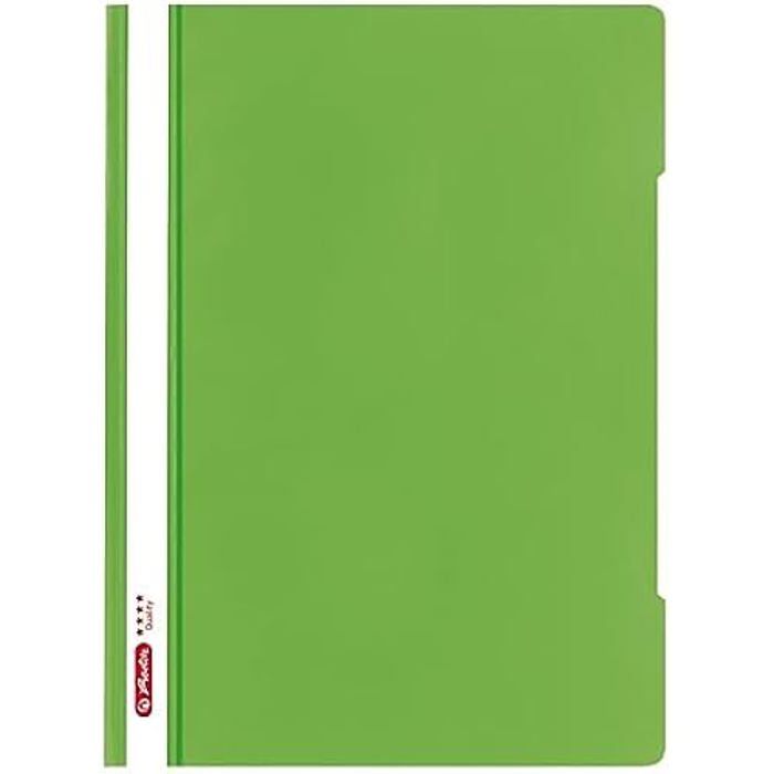 Chemises en plastique - HERLITZ - Lot de 10 - Vert clair - A4 - Flexible et résistant