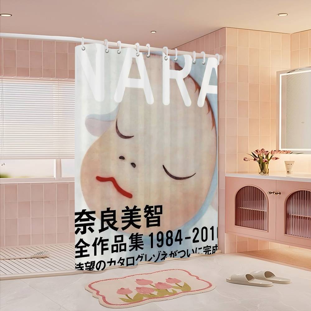 Yoshitomo Nara 1pc Shower Curtain Polyester Waterproof Shower Curtain Bathroom Partition Curtain Decoration Accessories