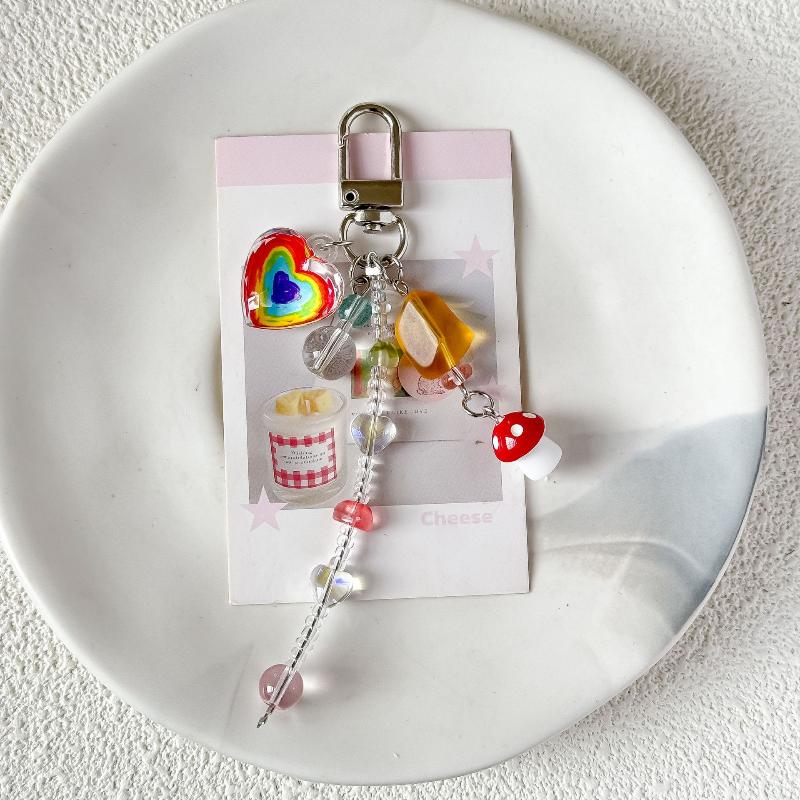 Ins Style Sweet Keychain Trend Backpack Hanging Piece Bag Charm Car Key Chain Girl Jewelry Accessorie Gift