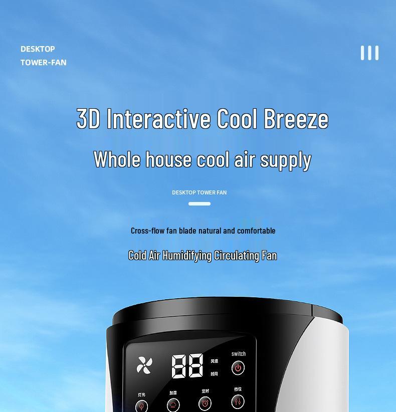 USB Desktop Mini Air Conditioner: Cooling Fan & Humidifier