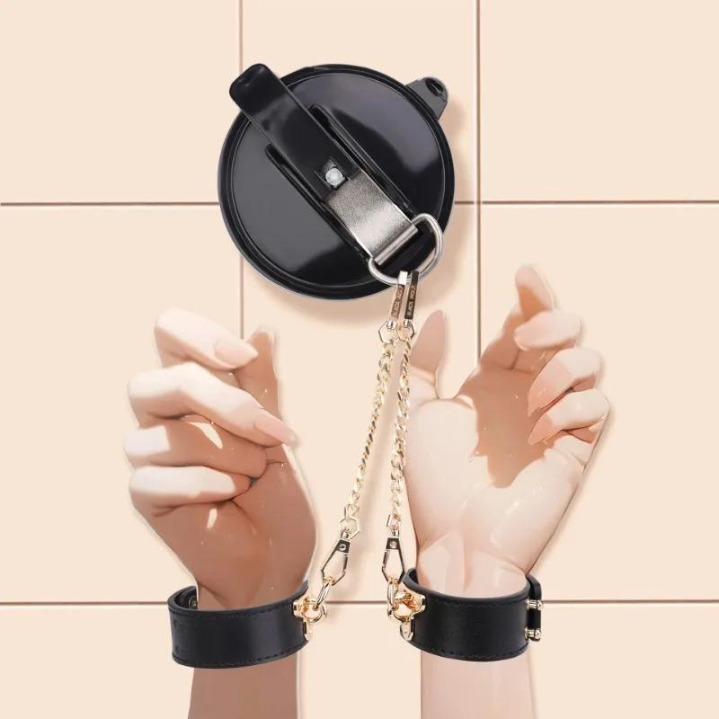 Kajdanki Zabawki Seksualne Łazienka na Ścianie Mocna Przyssawka Przyssawki Kajdanki Pomocnicze Rekwizyty Bondage Seksowna Zabawka dla Par