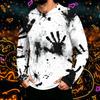 Men's Long Sleeve Hoodie with Sun Halloween Print Pullover