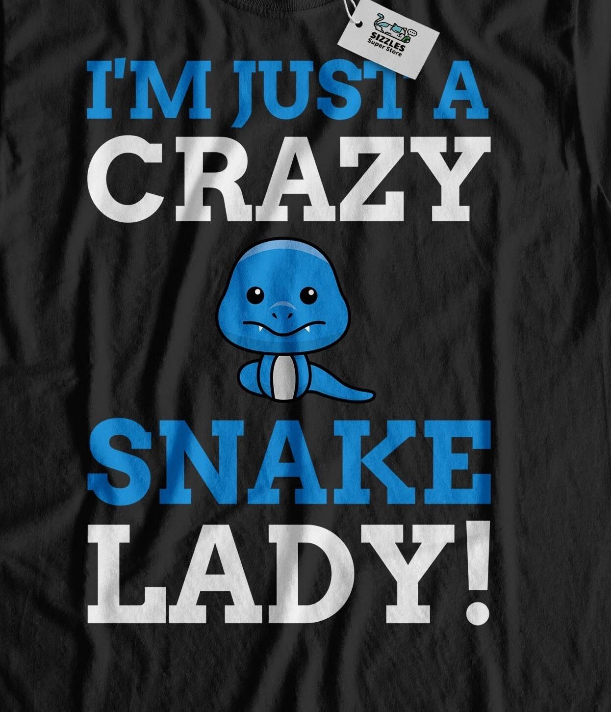 Just A Crazy Snake Lady Unisex Funny Snake T-Shirt Reptiles And Snakes Gifts L