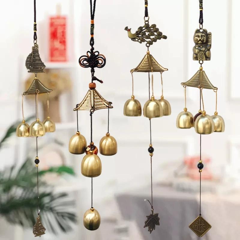 Japanese Wind Chimes Copper Wind Bell Outdoor Yard Garden Decorative Supplies Door Bell for Home Car Hanging Decor Garden Decor