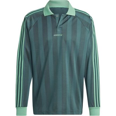 Originale Amerikanischer Retro Bequem Weich Drei Streifen Buchstaben Kurzarm Poloshirt Herren Poloshirts Grün IW3243