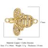 Crown Heart Bowknot Brass CZ Connector Charm Butterflry Corss Angel Bee Evil Eye Star Bracelet Making DIY Jewelry