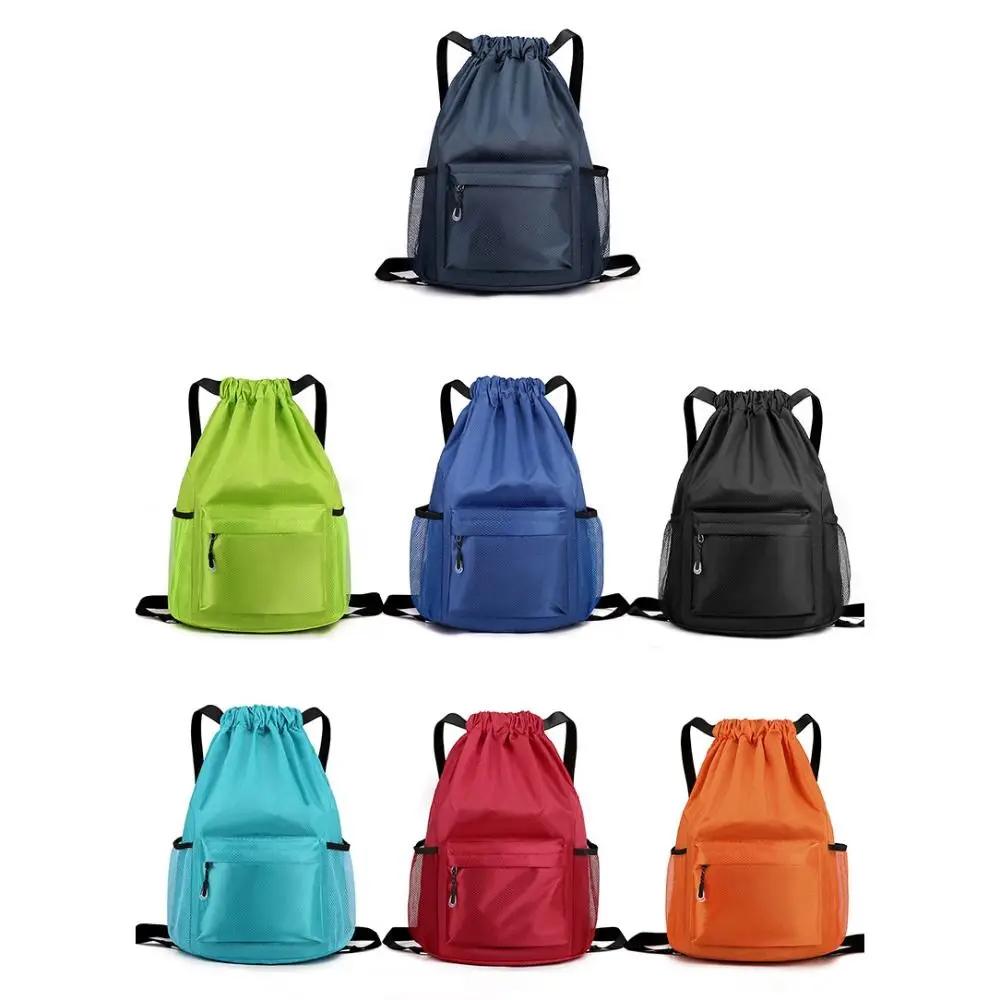 Nylon Drawstring Backpack 5 Colors Large Capacity School Student Backpack Waterproof Drawstring Versatile Backpack Unisex