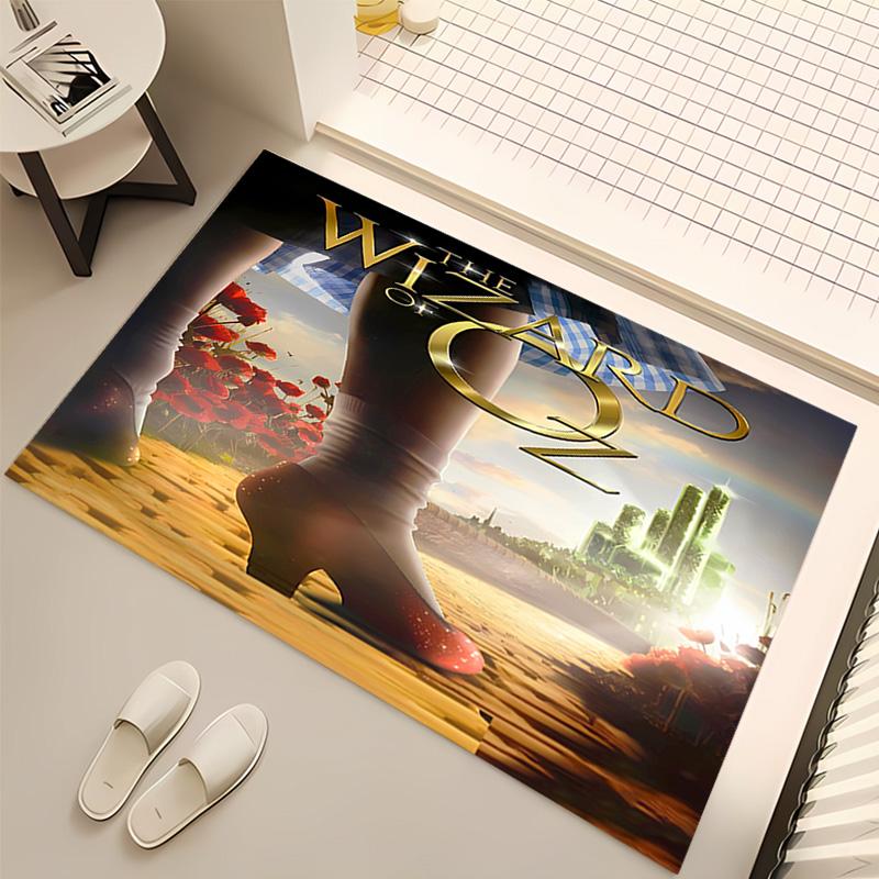 1pc The Wizard of Oz Print Area Rug - Soft, Washable Non-Slip Indoor Mat, Living Room, Home Office Decorative Rug,Office Decorative