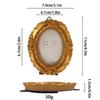 Victoria-Style Retro Resin Photo Frame Ornament - Light Luxury Badge Display Stand for Photo Props