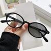 Retro Korean Oval Small Frame Photochromic Myopia Eyewear New Elliptical Myopia Glasses Anti Blue Light Color Changing Glasses