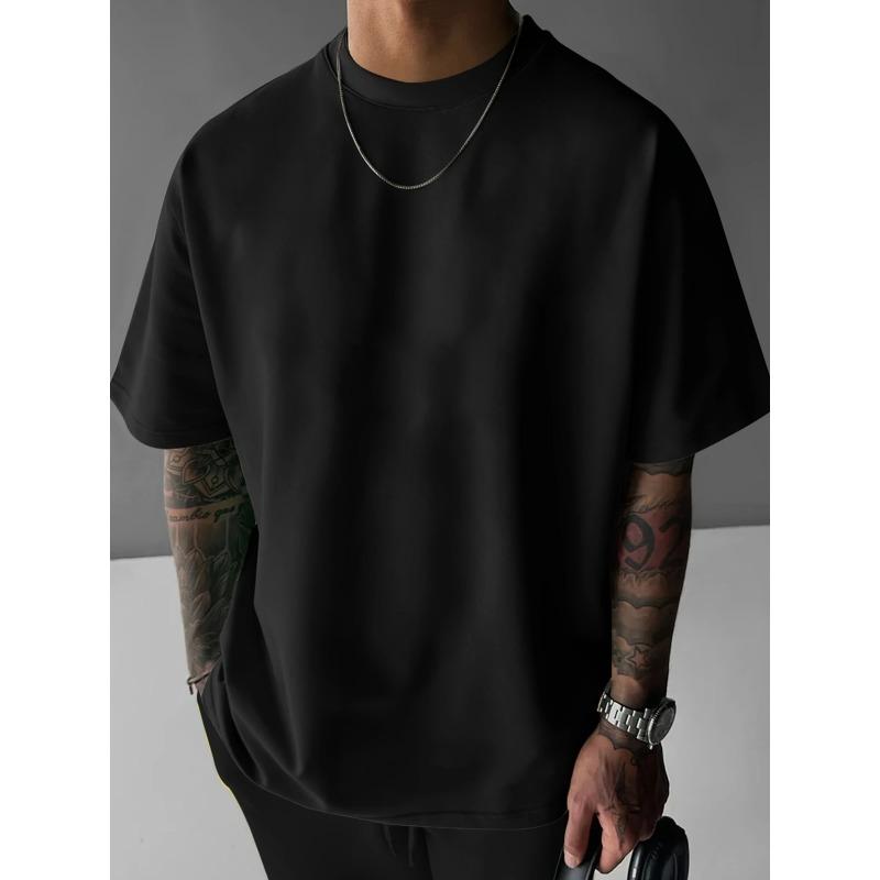 Europäische Größe Herren Große Größe Reines T-Shirt mit Totenkopf & Grafikdruck - Feuchtigkeitsableitend Atmungsaktiv Streetwear, Lockerer Schnitt Rundhalsausschnitt Kurzarm