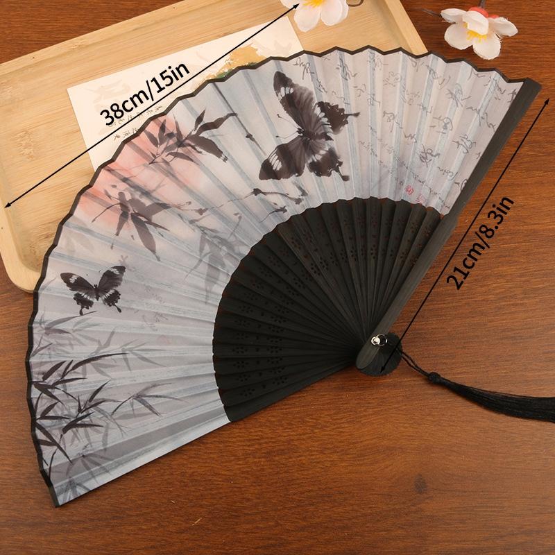 Folding Fan Bamboo Hand Fans Decorative Fan For Women Dancing Fan Gifts Wedding Party Crazy Hour Fans Party Favors