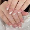 Glitter Square Shell Slanted Edge False Nails - 24 Pieces