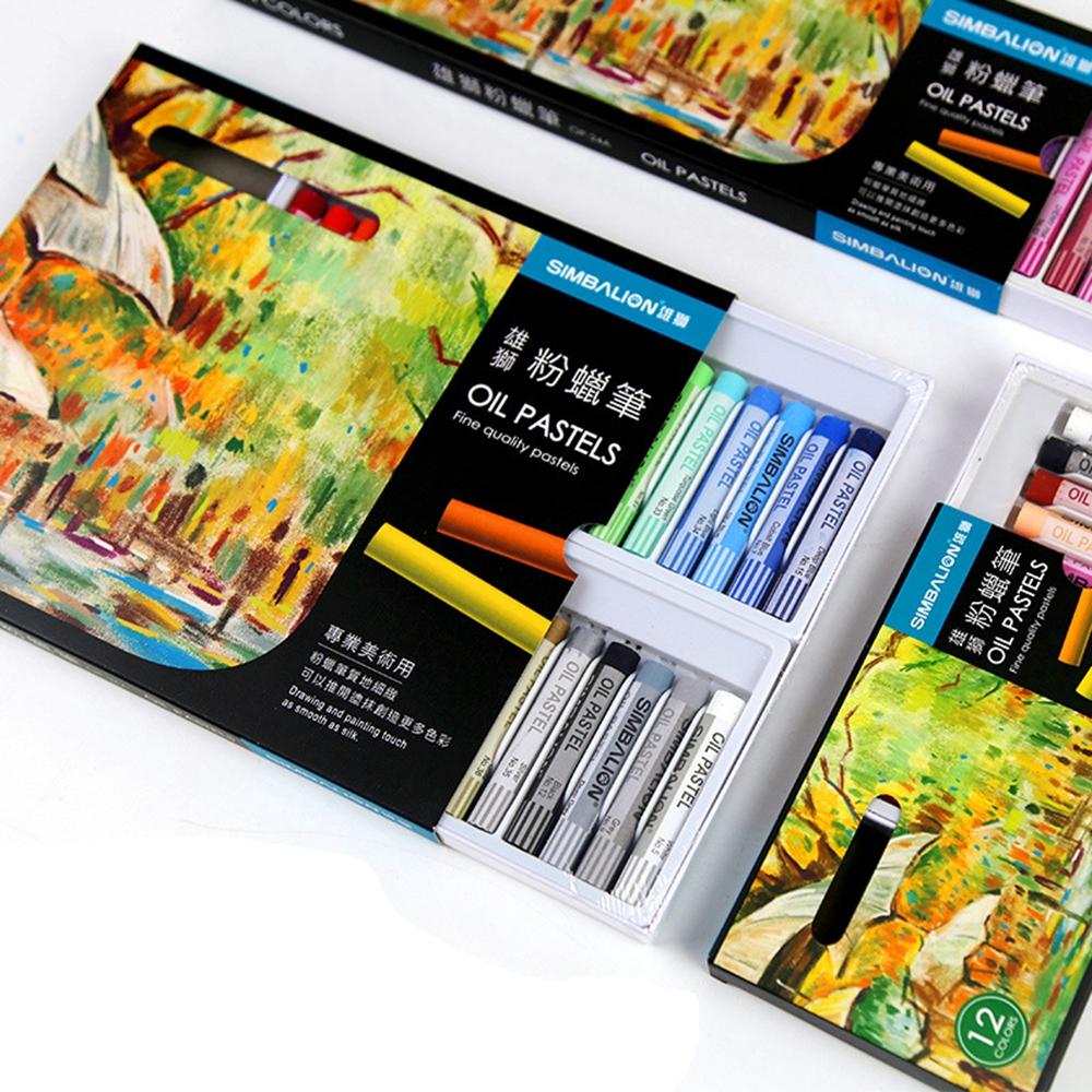 Assorted Colors 12/24/36 Birthday Gift Students Drawing for Artists Oil Pastels Set Art Supplies Oil Pastel Stick Crayons