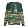Women's Casual Long-Sleeved Single-Breasted Christmas-Themed Print  Cardigan