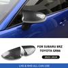 Rearview Mirror Cover For Subaru BRZ Toyota GR86 2021 2022 2023 2024 2025 Carbon Fiber ABS Glossy Black Rear View Mirror Cap.