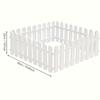 WTEMPO White Fence Panels Rustic European Style Outdoor Landscape Border for Gardens Flower Beds Natural Ambiance Fencing Made of Plastic