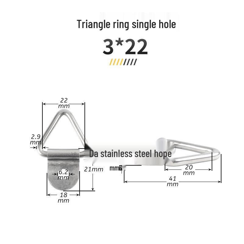 304 Stainless Steel Triangle, D-Ring, and Square Ring Buckle Hook for Truck Trailer Straps