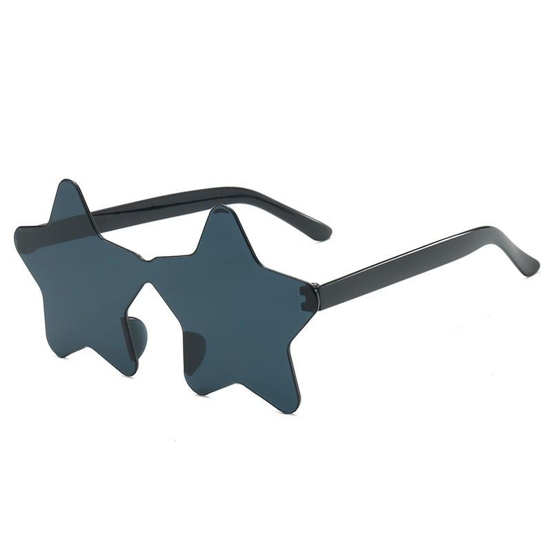 Trendy Multi-Color Star Frameless Sunglasses for Parties & Beach
