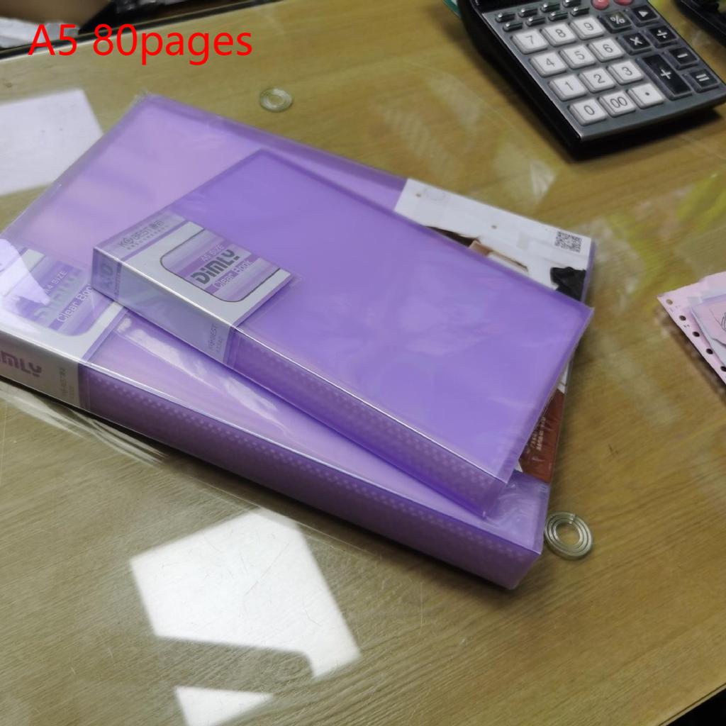 A5 Multilayer File Folder Insert Data Book 40-100 Pages Transparent Loose-leaf Students Paper Storage Office Management Supply