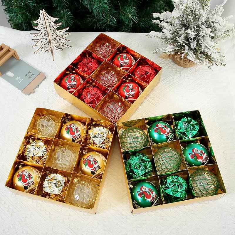 Festive 8cm Christmas Snow Ball Ornaments for Tree Decoration Holiday Party Seasonal Decor