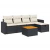 VidaXL Salon de Jardin avec Coussins 6 pcs, Canapés de Terrasse, Ensemble de Meubles de Patio, Mobilier d'Extérieur, Noir 3264829