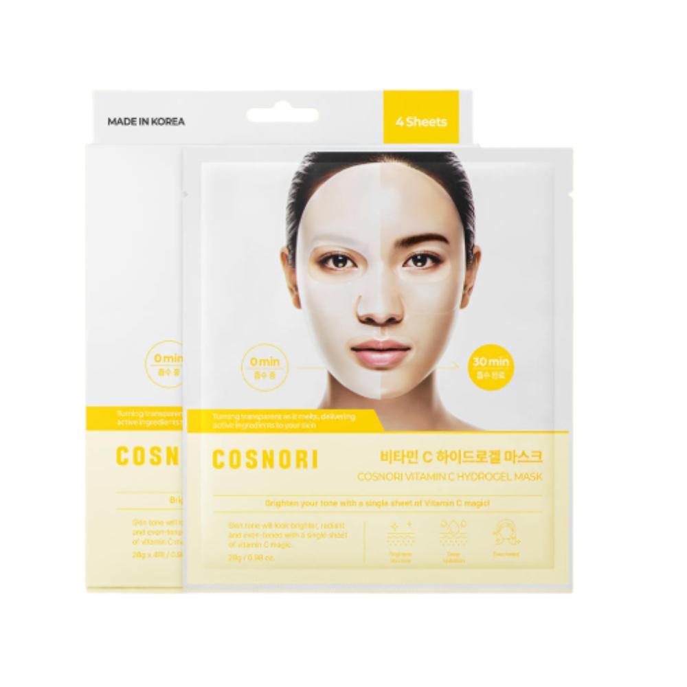 Cosnori Гіалуронова зволожуюча гідрогелева маска для сяйливої шкіри (4 аркуші) Глибоко зволожуюча та освіжаюча корейська маска