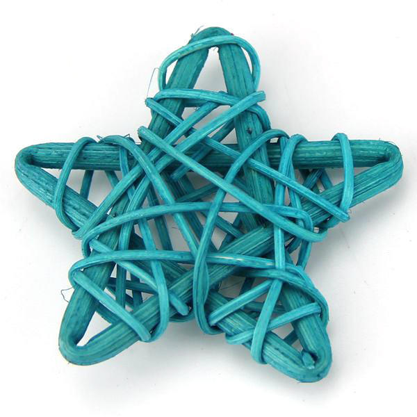 

Звезда из ротанга Sepak Takraw домашняя свадьба Рождество DIY украшения шар из ротанга детские игрушки украшения небесно-голубой